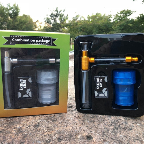 Imagen 2 de 5 de Pipa De Agua Vidrio Grinder Kit