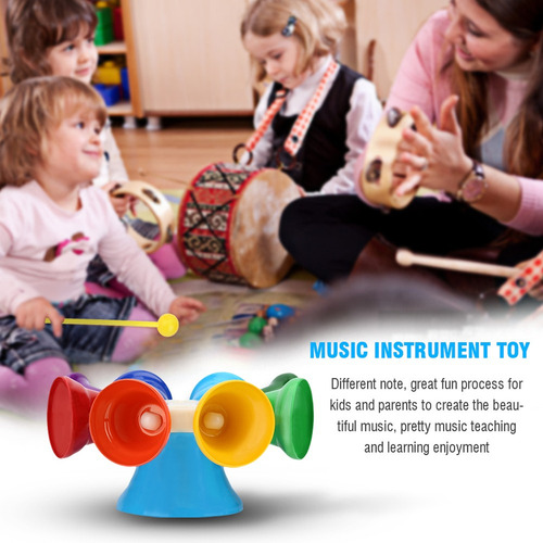 Campana Colorida De 8 Notas De Percusión Musical Educativa