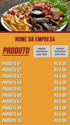 Cardápio Digital - Menu / Restaurante Comida Porções Petisco