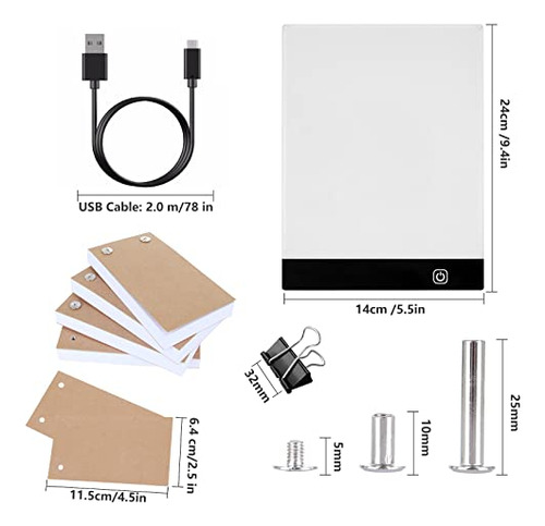 Flip Book Kit Con Light Pad - A5 Led Light Board / Box & 320