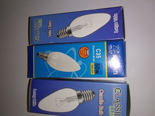 Bombillo Incandecente Tipo Vela De 60w.e14/12.120v.