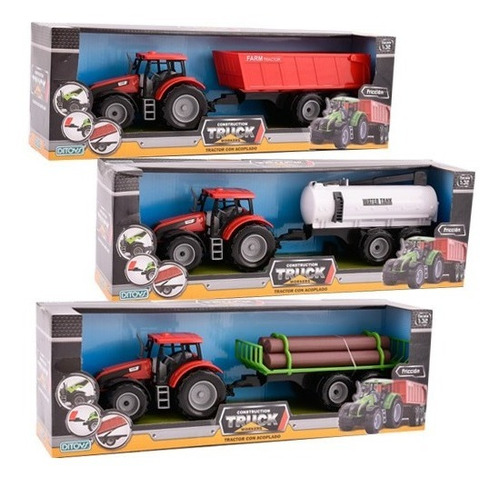 Tractor Truck Workers Acoplado Constructor Ditoys 2246