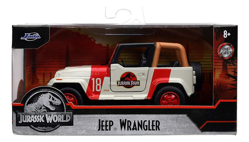 Jada Toys Jurassic World 1:32 Jeep Wrangler Cast Cast, Jugue