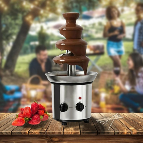 Fuente De Chocolate Fondue Grande Altura 40 Cm Portable Dimm