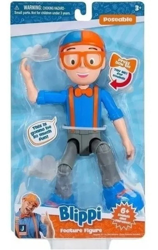Imagen 2 de 6 de Blippi Figura Articulada 25cm Muñeco Poses Con Sonidos Ed