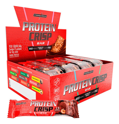 Protein Crisp Bar Caixa Com 12 Unidades Integral Médica