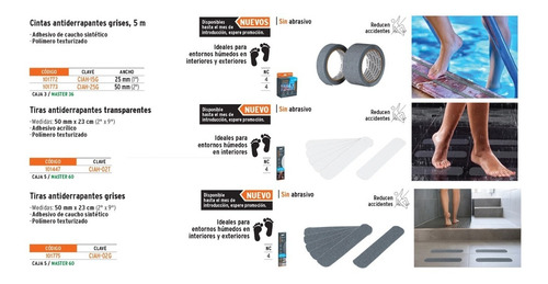 Cinta Antiderrapante Lija Escalera Piso 50mm 5m Truper 12532