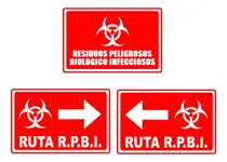 Comprar 3 Señalamientos Residuos Peligrosos Biológico Infecciosos 