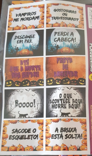 Plaquinhas Com Frases - Halloween - Bruxas - Decoração