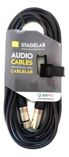 Cable Microfono Balanceado Stagelab Xmxf 3 Metros Xlr/xlr