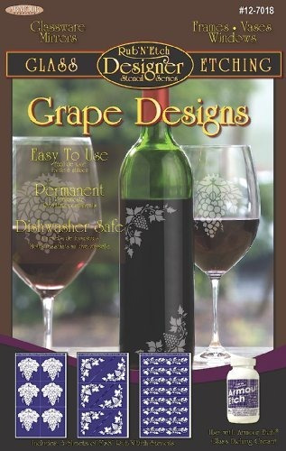 Armor Etch Designer Stencil Pak Grape Designs