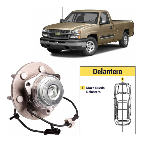 Maza Rueda Delantera Chevrolet Silverado 1500 4.3 1999/2007