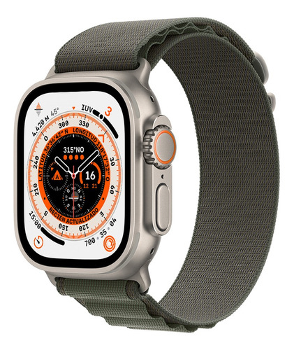 Imagen 1 de 9 de Apple Watch Ultra GPS + Celular - Caja de titanio 49 mm - Correa Loop Alpine verde - M