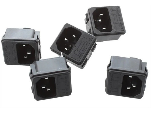 8 X Tomada Encaixe Rápido As08 Inlet Iec320 C14 C/ Port Fus