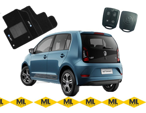 Combo Auto Volkswagen Up Alarma Bloqueos Alfombras Regalo