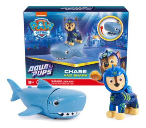 Paw Patrol, Aqua Pups - Juego De Figuras De Acción De Persec