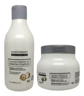 Shampoo+máscara Keratin Complex Coconut Hair Therapy 300ml
