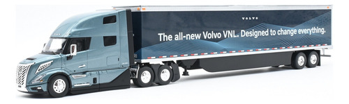 Tráiler Escala 1/50 Volvo Vnl 860 Con Faldones Azul 50-3502 Color Azul Acero