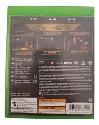 Injustice 2 Legendary Edition / Xboxone / *gmsvgspcs* (Reacondicionado)