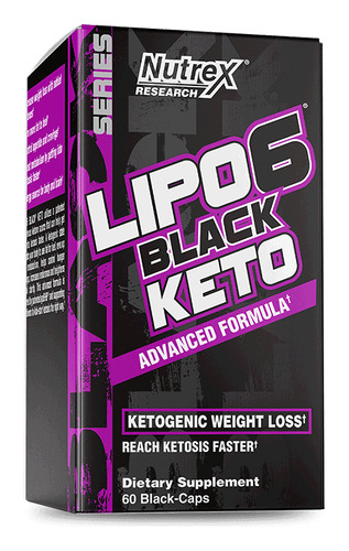 Nutrex Lipo-6 Black Keto Quemador De Grasa Cetogenico 60 Cap