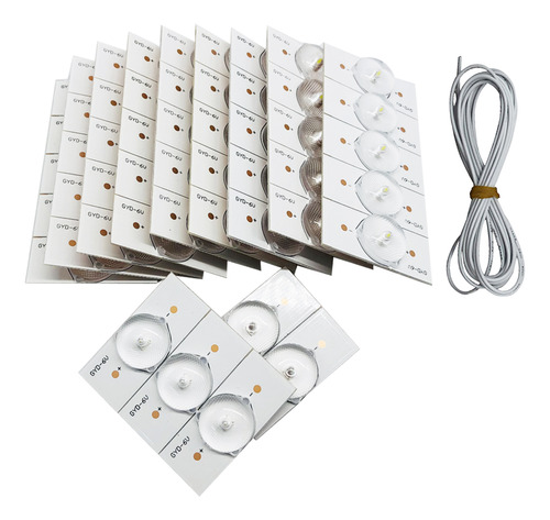 50pcs 6v Smd Beads Con Lente Óptica Para Tv Led 32-65