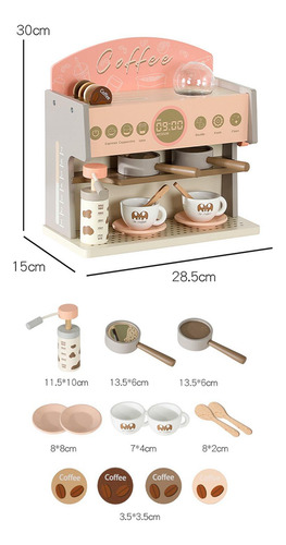 Cafetera De Madera, Juego De Simulación, Accesorios De
