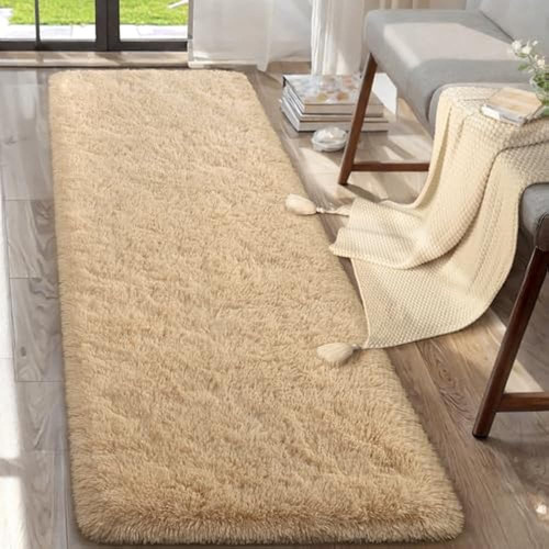 Arogan Shag 2x6 Alfombra Runner Para Dormitorio, Alfombras L