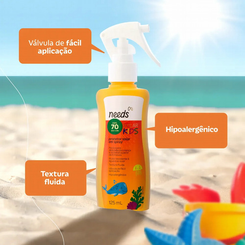 Protetor Solar Infantil Corporal Fps 70 Kids 125ml