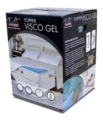 Pillow Top Com Visco Gel Sense Queen - Liquidação