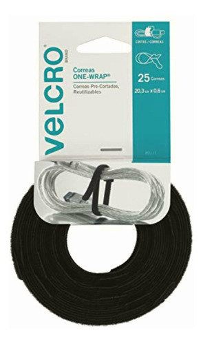 Velcro Brand One-wrap Reutilizables 25 Correas 20.3 X 0.6 Cm