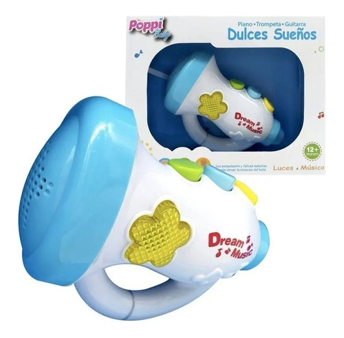 Imagen 2 de 7 de Trompeta Dulce Sueño Musical Luces Sonidos Poppi Baby