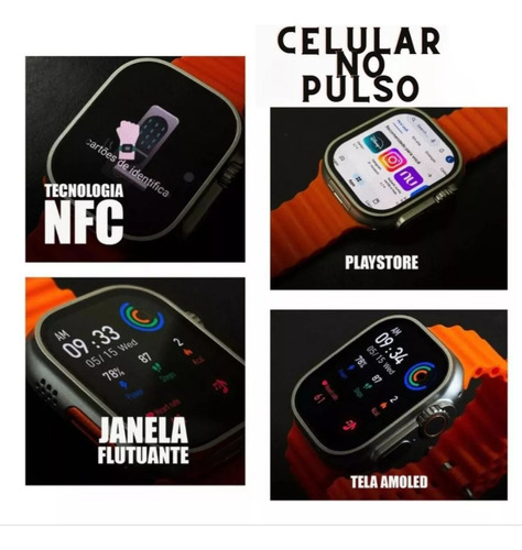 Smartwatch Bw9 Call 4g Com Sistema Android Entrada Para Chip