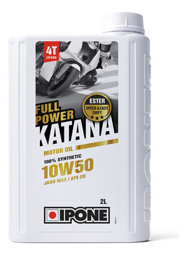 Aceite Para Moto Ipone Katana 10w50 4t Full Power 2 Litros