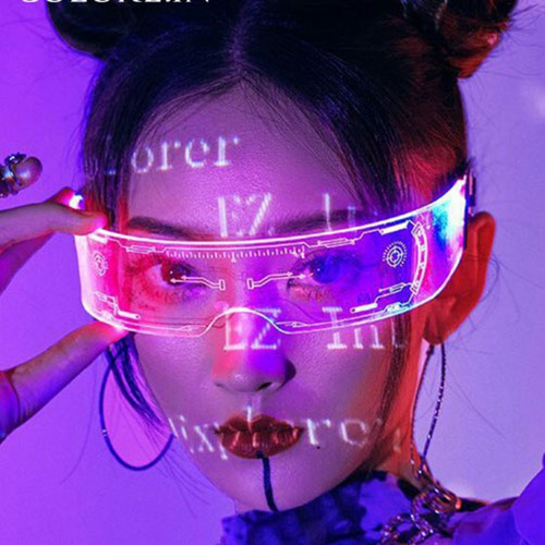 7 Colores Lentes Led Fiesta Gafas Cyberpunk Led Luminosa