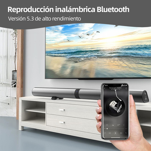 Barra De Sonido Bocina Bluetooth Recargable Soundbar Activo