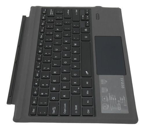 Teclado Negro Inalámbrico Ultradelgado Portátil De 7 Colores