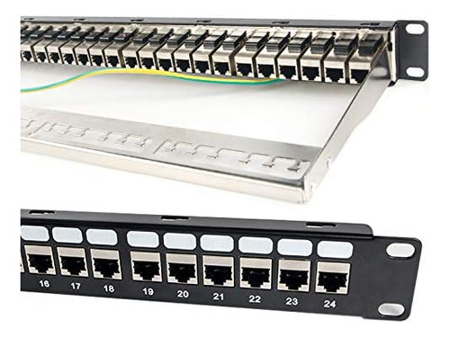 Panel De Conexión De Acoplador Pasante Rj45 Cat6a De Detroit