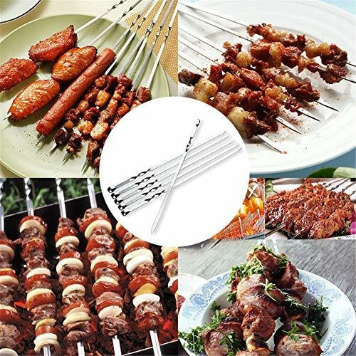Pinchos Para Brochetas Set De 12 Piezas De Metal Plano Acero