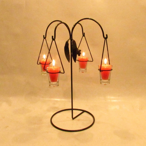 Pedestal Coqueiro Decorativo Porta Vela Candelabro Castiçal