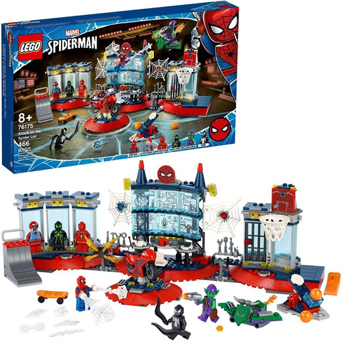 Lego Spiderman 76175 Marvel Ataque Guarida Arácnida 466 Pzs