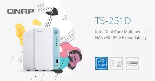 Qnap Ts-251d-2g Nas De 2 Bahías Con Cpu Intel® Celeron® J400