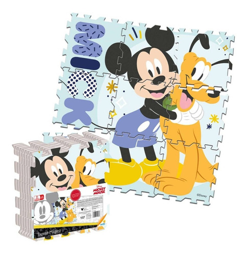 Tapete Mágico Disney Mickey Niños 31,5x31,5 Roadster Racers