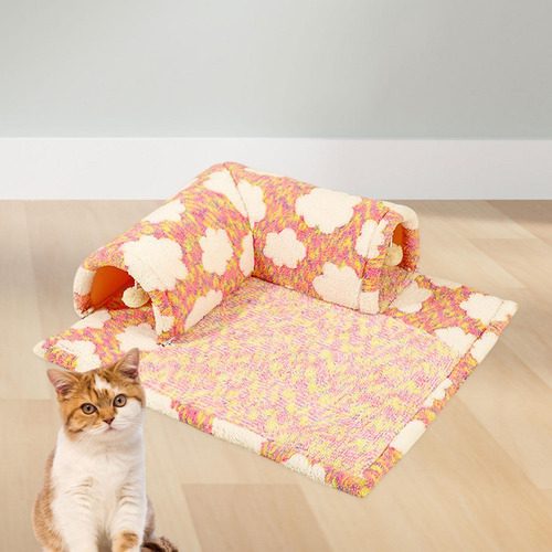 De Gato Y Cama Juguete Interactivo Con Juguete Talla L Rosa