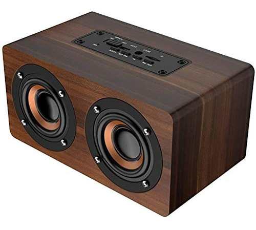 Voltstech Altavoz Bluetooth De Madera Retro, Combinación D. Color Red Wood