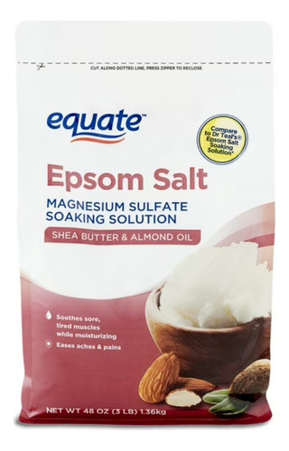 Sal Epsom Equate Diferentes Fragancias 1.36 Kg Fragancia Shea Butter And Almond Oil