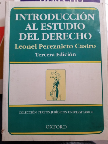 A0 Introducción Al Estudio Derecho Leonel Pereznieto Castro (Usado)