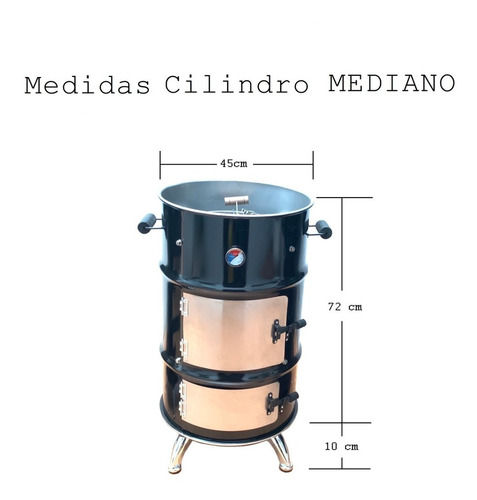 Cilindro Peruano, Horno Asadores, Parrilla, Carbon, Ahumador