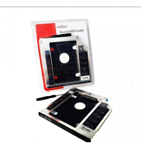 Imagen 2 de 4 de Adaptador Caddy Dvd Rw A Disco Duro 2.5 Hdd Sata 9.5mm 12.7