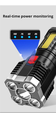 ^ Linterna Led Recargable Superpotente De 5 Led