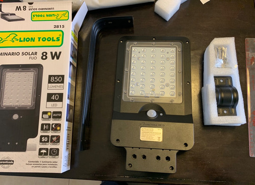 12 Pack Lámpara Solar Grande Led 850 Lm Alumbrado Publico